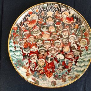 FRANKLIN MINT "SANTA CLAWS" Collectable Plate (IN ORIGINAL PACKAGING)